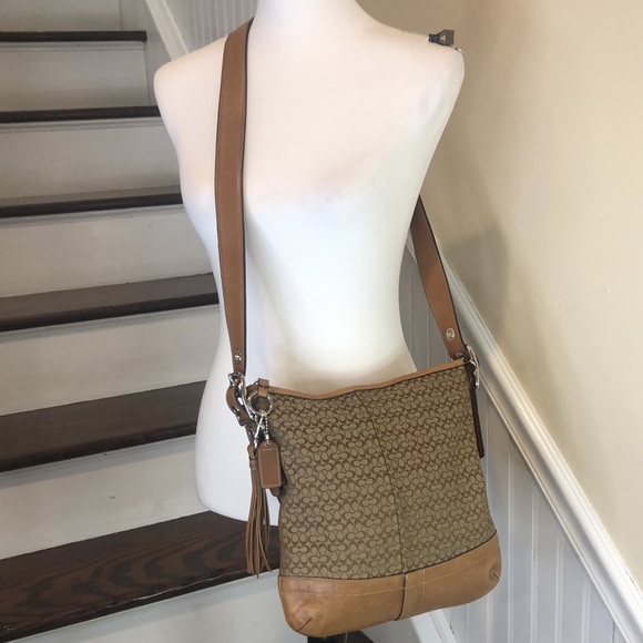 COACH Mini Jacquard Signature C Crossbody Convertible Tote Shoulder Bag - Picture 3 of 17